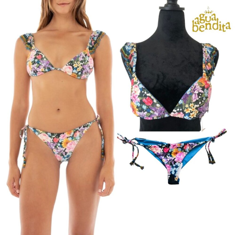 NWT - Agua Bendita Rosie Dreamin Bikini Top & Tammy Dreamin Bikini Bottom Size M